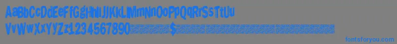 Dreamstencil Font – Blue Fonts on Gray Background