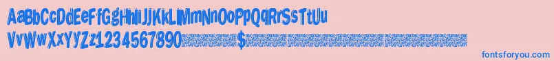 Шрифт Dreamstencil – синие шрифты на розовом фоне