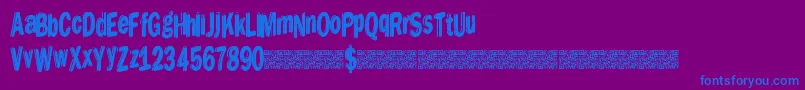 Шрифт Dreamstencil – синие шрифты на фиолетовом фоне