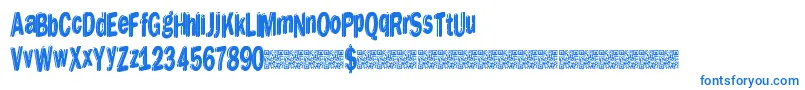 Dreamstencil Font – Blue Fonts on White Background