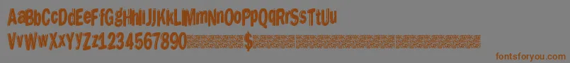 Dreamstencil Font – Brown Fonts on Gray Background
