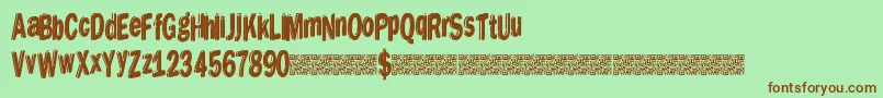 Dreamstencil Font – Brown Fonts on Green Background