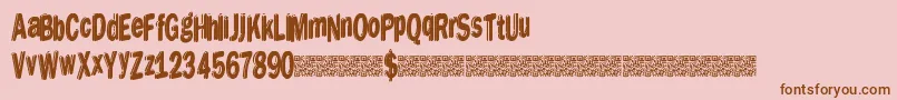 Dreamstencil Font – Brown Fonts on Pink Background