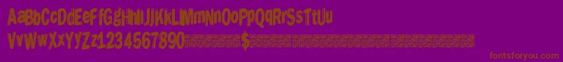 Dreamstencil Font – Brown Fonts on Purple Background