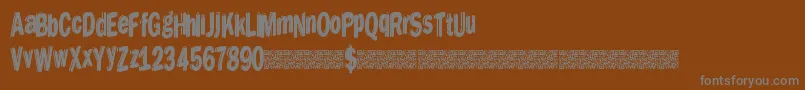 Dreamstencil Font – Gray Fonts on Brown Background