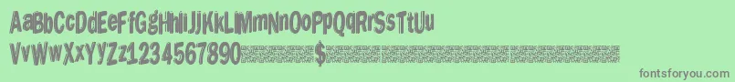 Dreamstencil Font – Gray Fonts on Green Background