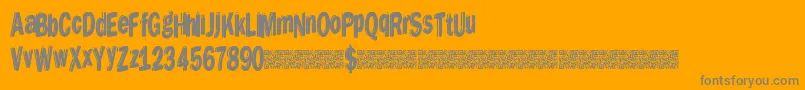 Dreamstencil Font – Gray Fonts on Orange Background