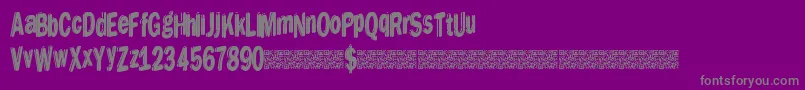 Dreamstencil Font – Gray Fonts on Purple Background