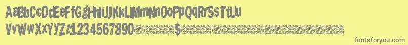 Dreamstencil Font – Gray Fonts on Yellow Background