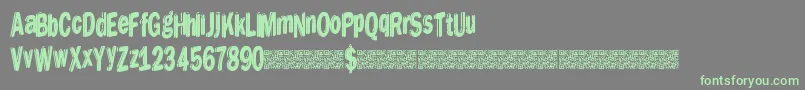 Dreamstencil Font – Green Fonts on Gray Background