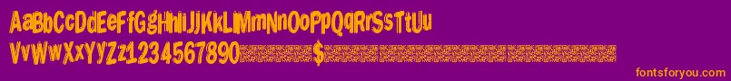 Dreamstencil Font – Orange Fonts on Purple Background