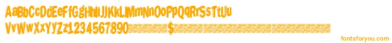 Dreamstencil Font – Orange Fonts on White Background