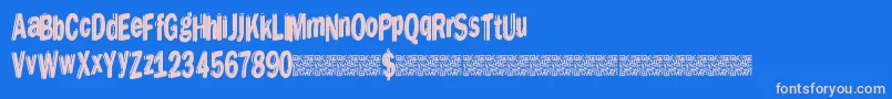 Dreamstencil Font – Pink Fonts on Blue Background