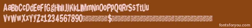 Dreamstencil Font – Pink Fonts on Brown Background
