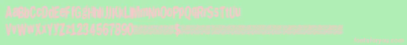 Dreamstencil Font – Pink Fonts on Green Background