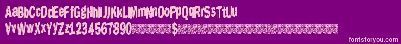 Dreamstencil-Schriftart – Rosa Schriften auf violettem Hintergrund