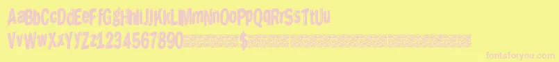 Dreamstencil Font – Pink Fonts on Yellow Background