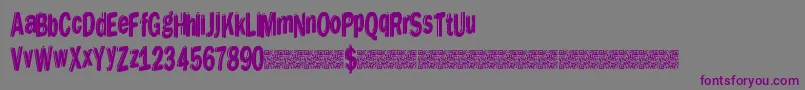 Dreamstencil Font – Purple Fonts on Gray Background