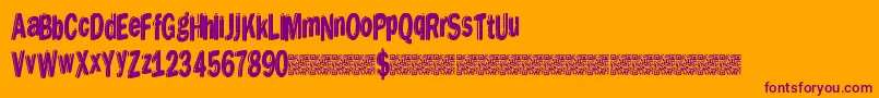 Шрифт Dreamstencil – фиолетовые шрифты на оранжевом фоне