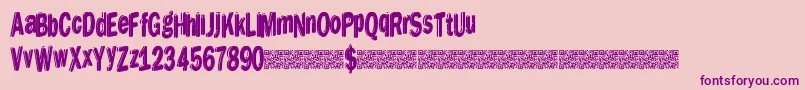 Dreamstencil Font – Purple Fonts on Pink Background