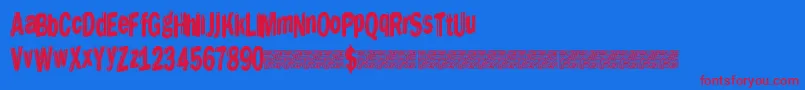 Dreamstencil Font – Red Fonts on Blue Background