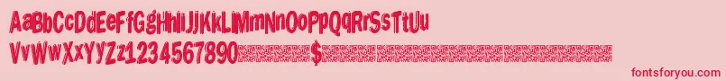 Dreamstencil Font – Red Fonts on Pink Background
