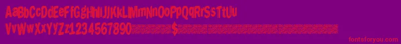 Dreamstencil Font – Red Fonts on Purple Background