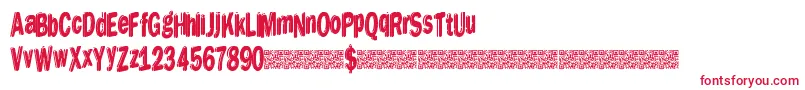 Dreamstencil Font – Red Fonts on White Background