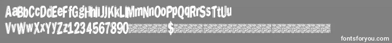 Dreamstencil Font – White Fonts on Gray Background