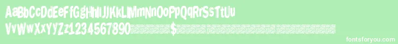 Dreamstencil Font – White Fonts on Green Background