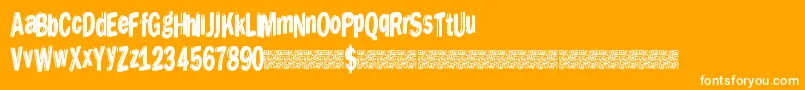 Dreamstencil Font – White Fonts on Orange Background