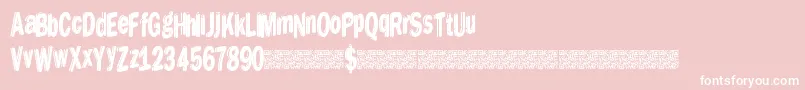 Dreamstencil Font – White Fonts on Pink Background