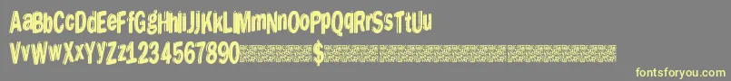 Dreamstencil Font – Yellow Fonts on Gray Background