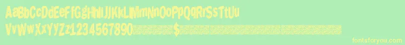 Dreamstencil Font – Yellow Fonts on Green Background