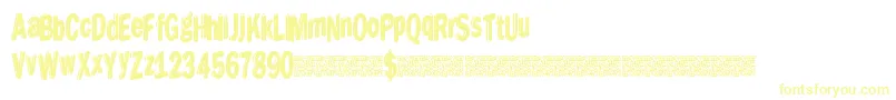 Dreamstencil Font – Yellow Fonts on White Background