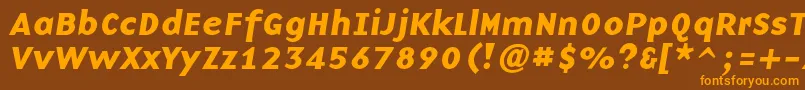 BaseninecBolditalic Font – Orange Fonts on Brown Background