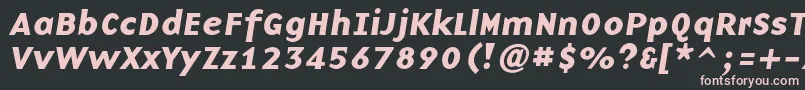 Шрифт BaseninecBolditalic – розовые шрифты на чёрном фоне