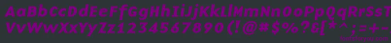 Шрифт BaseninecBolditalic – фиолетовые шрифты на чёрном фоне