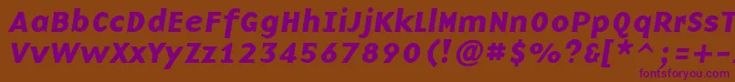 BaseninecBolditalic Font – Purple Fonts on Brown Background