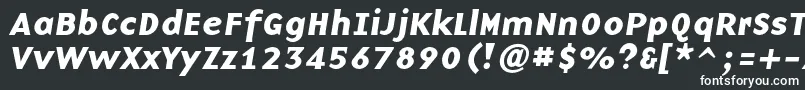 Шрифт BaseninecBolditalic – белые шрифты на чёрном фоне