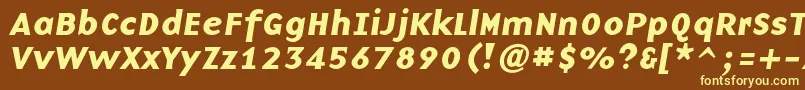 BaseninecBolditalic Font – Yellow Fonts on Brown Background