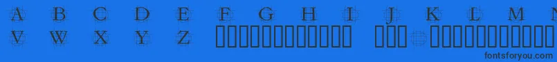 Grafrm Font – Black Fonts on Blue Background