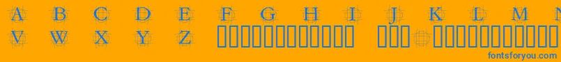 Grafrm Font – Blue Fonts on Orange Background