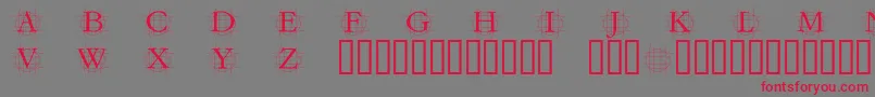 Grafrm Font – Red Fonts on Gray Background