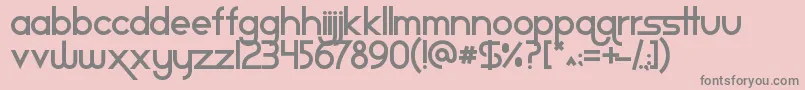 Staravenue-fontti – harmaat kirjasimet vaaleanpunaisella taustalla