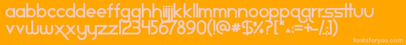 Staravenue Font – Pink Fonts on Orange Background