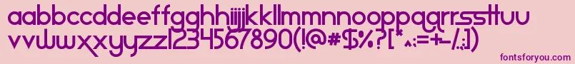 Staravenue-fontti – violetit fontit vaaleanpunaisella taustalla