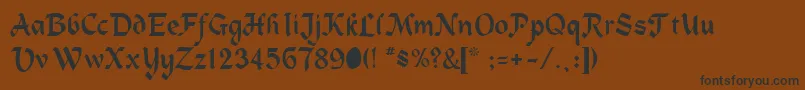 HeidelbergRegular-fontti – mustat fontit ruskealla taustalla
