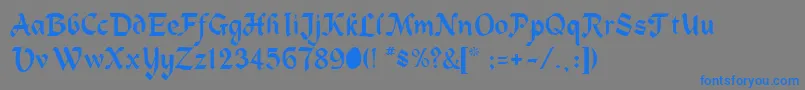 HeidelbergRegular-Schriftart – Blaue Schriften auf grauem Hintergrund