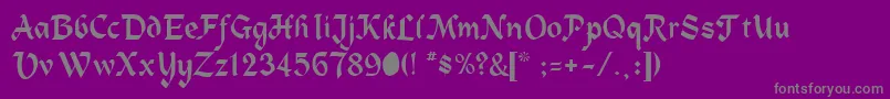 HeidelbergRegular Font – Gray Fonts on Purple Background